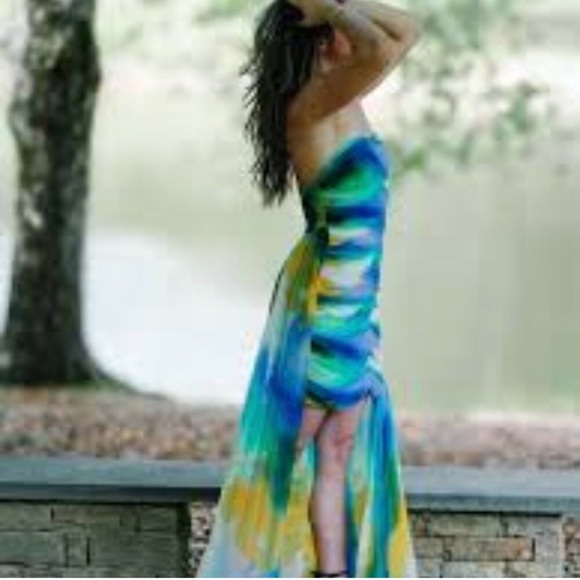 Colorful Strapless Dress - Picture 8 of 11